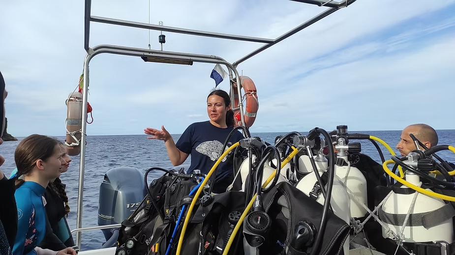 Briefing de mergulho espetacular